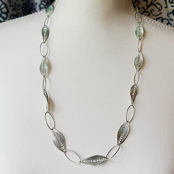 Brighton Women's Delicate 26" Sterling Silver Vermeil Enamel Leaf Necklace - Picture 1 of 10